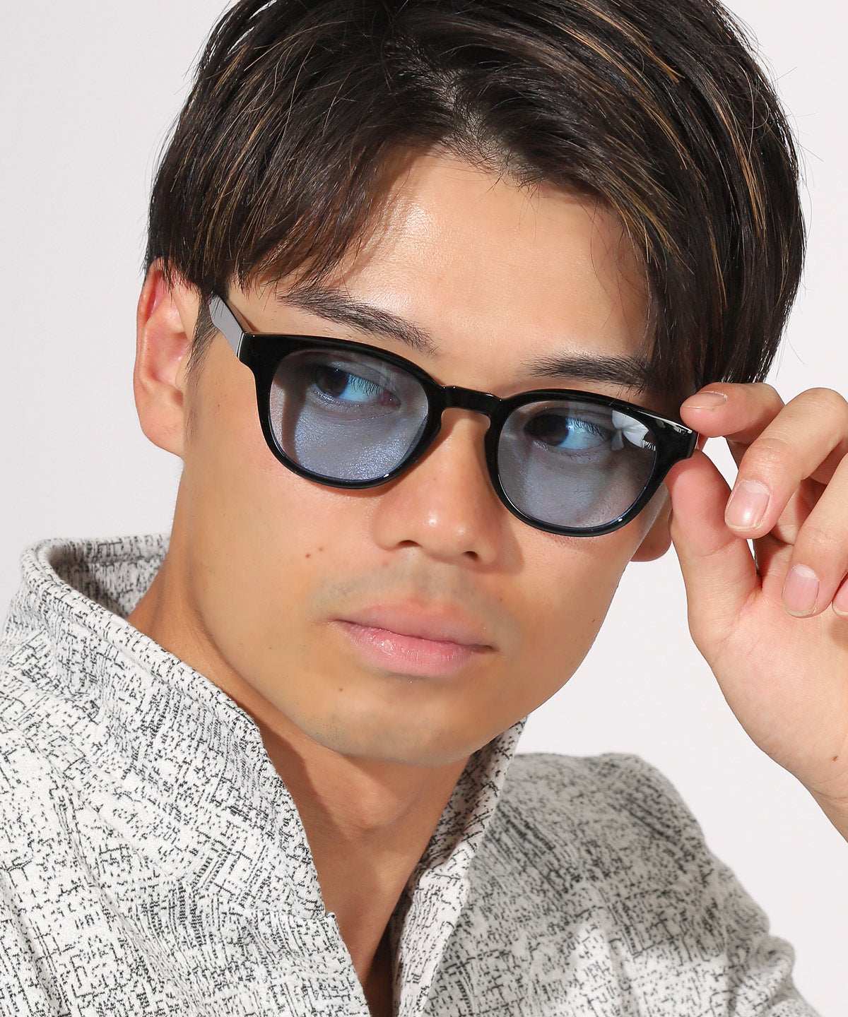 ラグスタイル LUXSTYLE UVカットウェリントンサングラス/サングラス ウェリントン メンズ レディース 男女兼用 UVカット 黒縁 デミ柄 べっ甲柄