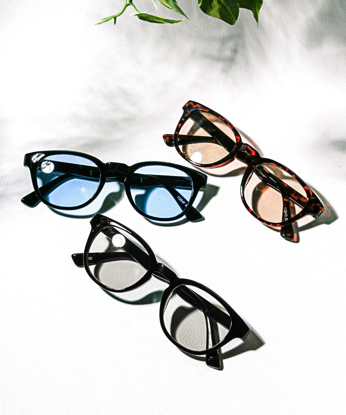 ラグスタイル LUXSTYLE UVカットウェリントンサングラス/サングラス ウェリントン メンズ レディース 男女兼用 UVカット 黒縁 デミ柄 べっ甲柄