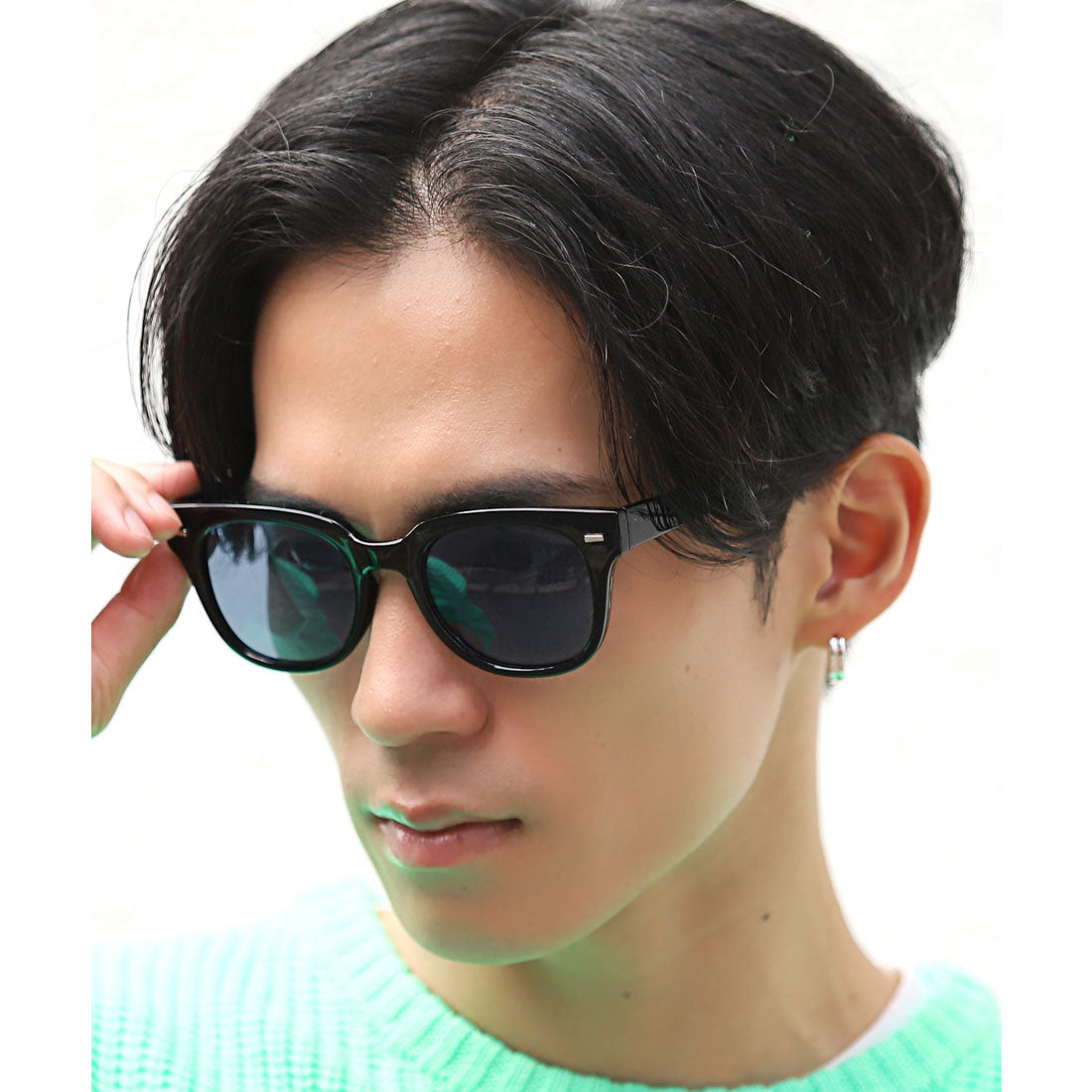 ラグスタイル LUXSTYLE 偏光調光機能付きUVカットウェリントンサングラス/偏光 調光 薄い 色 UVカット 紫外線対策 偏光サングラス 調光サングラス