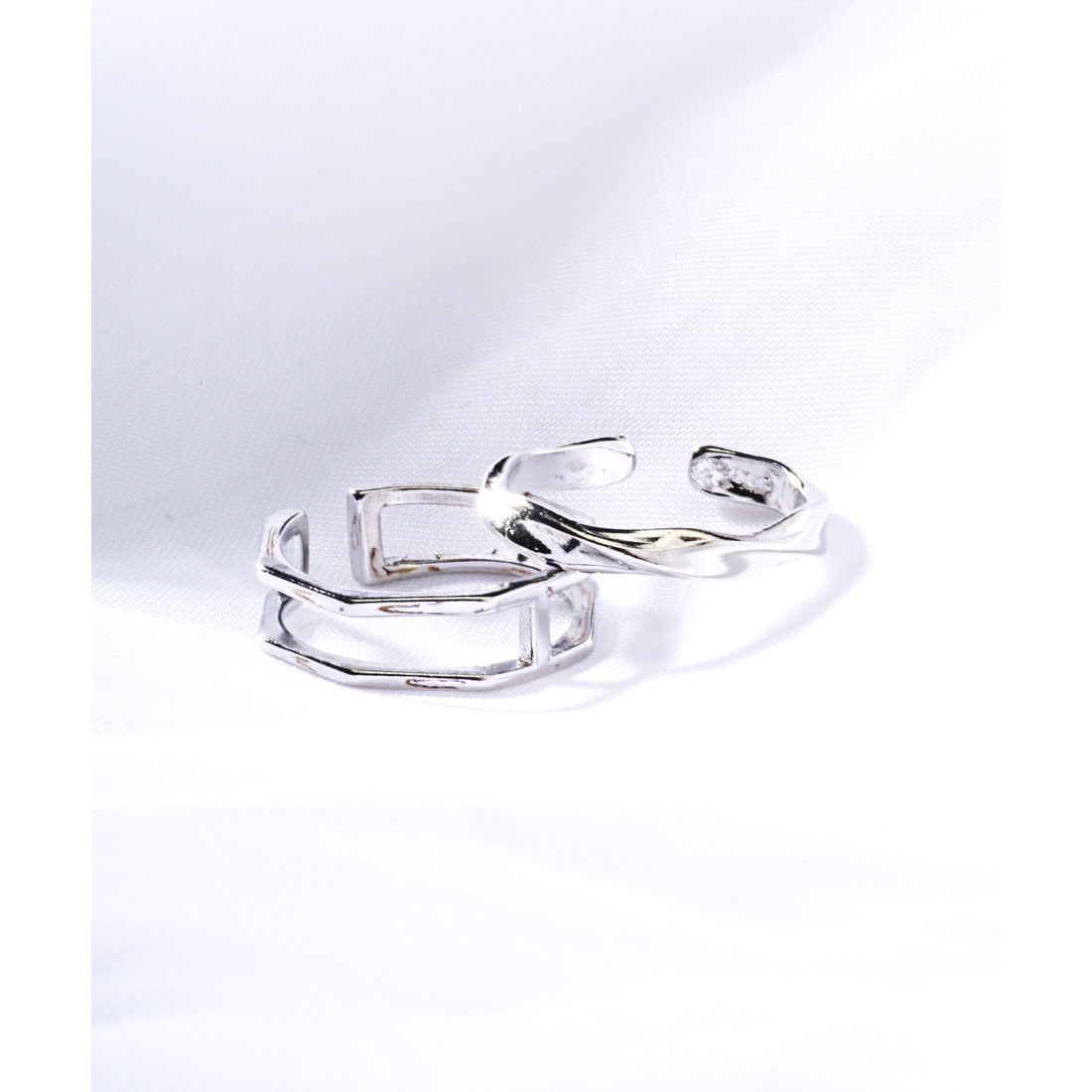 ラグスタイル LUXSTYLE ユニセックスメタリックリング/シルバーリング S925 アクセサリー アクセ メンズアクセ ジュエリー 銀色 （K） K
