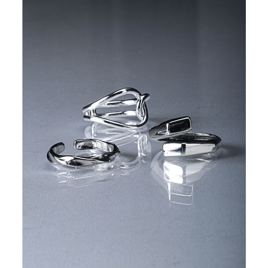 ラグスタイル LUXSTYLE ユニセックスメタリックリング/シルバーリング S925 アクセサリー アクセ メンズアクセ ジュエリー 銀色 （K） K