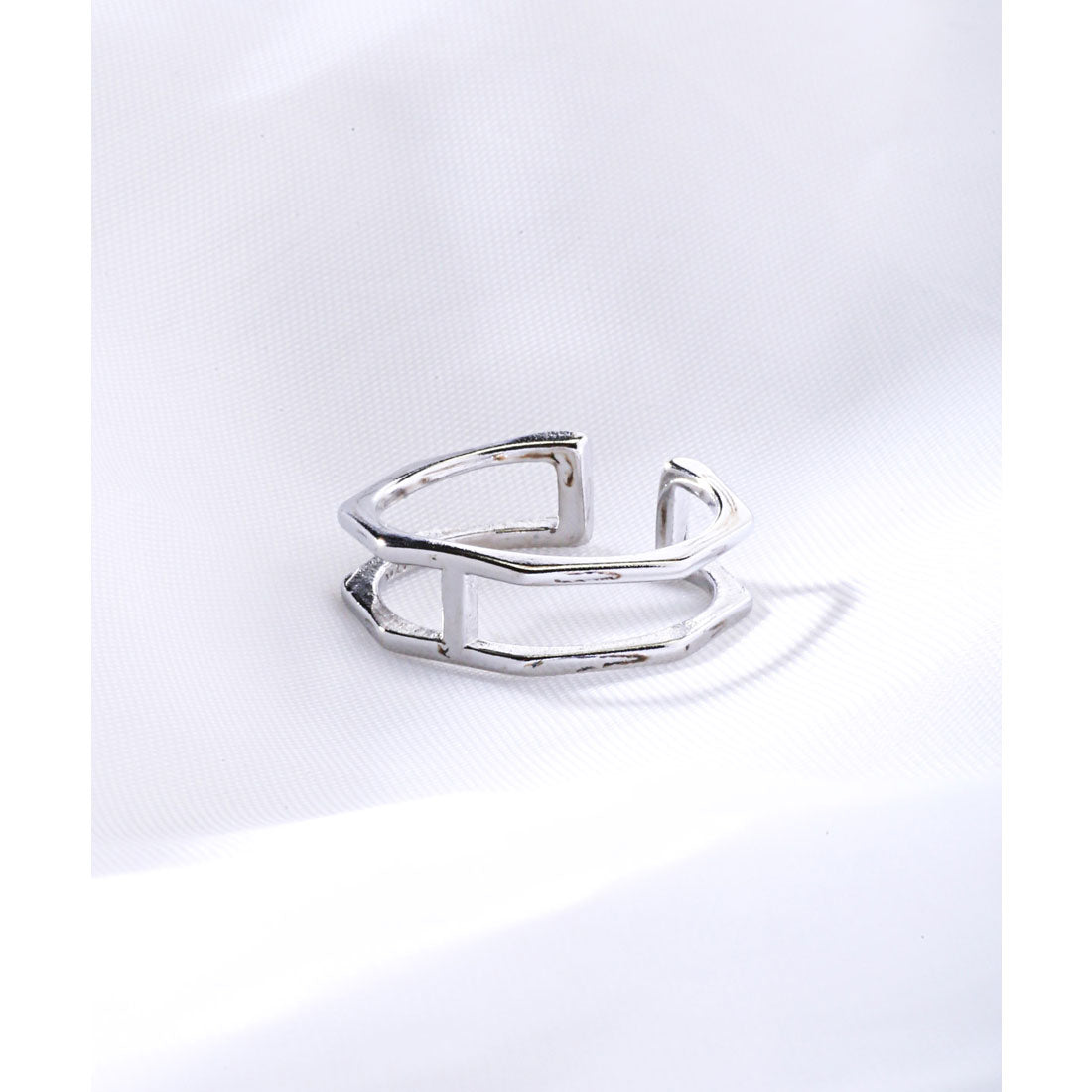 ラグスタイル LUXSTYLE ユニセックスメタリックリング/シルバーリング S925 アクセサリー アクセ メンズアクセ ジュエリー 銀色 （B） B