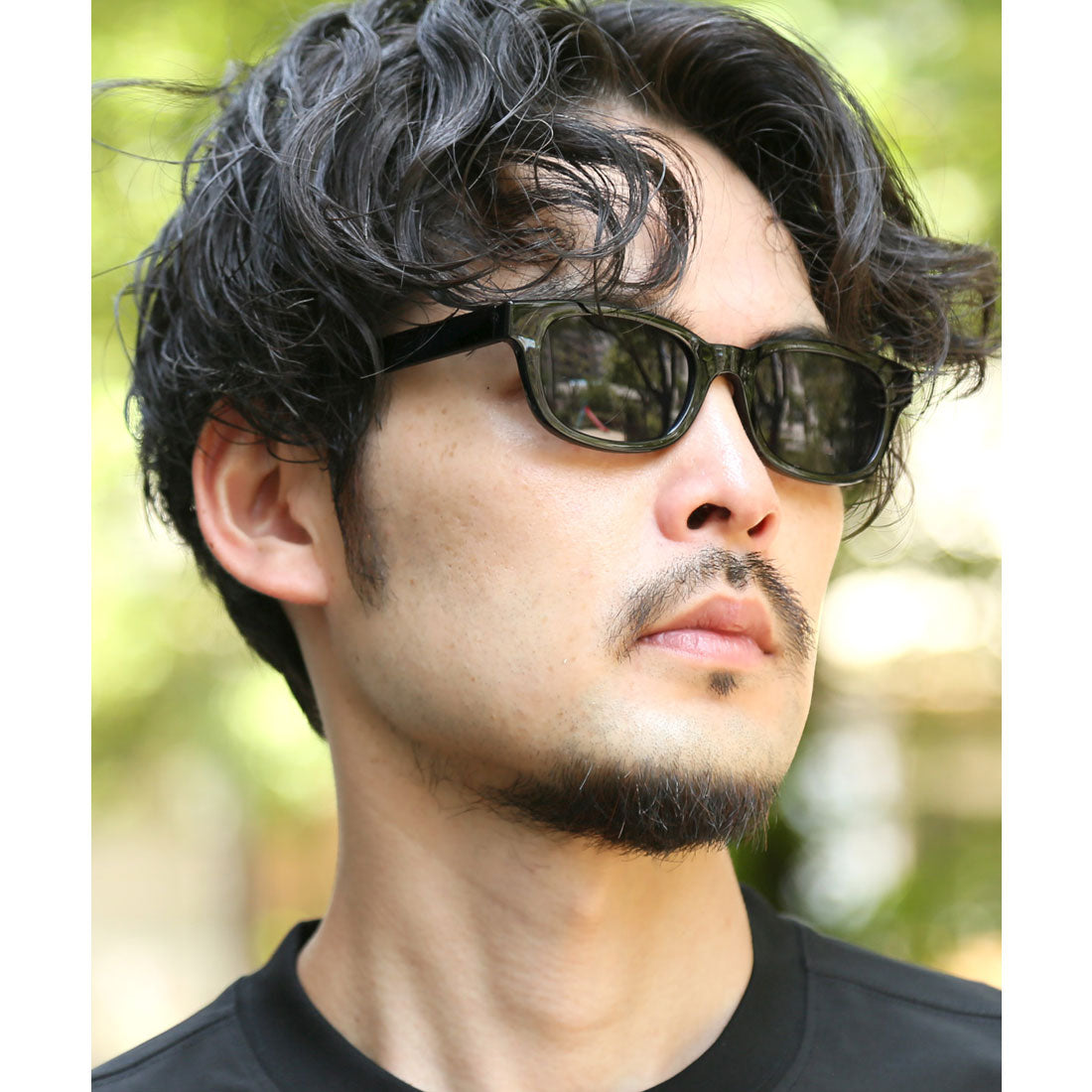 ラグスタイル LUXSTYLE スクエアサングラス/ユニセックス UVカット 紫外線カット 紫外線対策 スクエアサングラス ウェリントン 度なし 軽量 （ブラック×スモーク） ブラック×スモーク