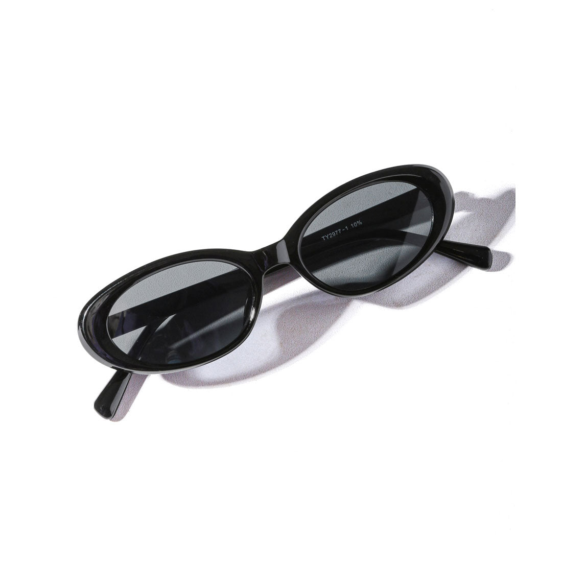 ラグスタイル LUXSTYLE オーバルサングラス/ユニセックス UVカット 紫外線カット オーバルサングラス 度なし 夏 軽量 レトロ おしゃれ 小物 （スモーク） スモーク
