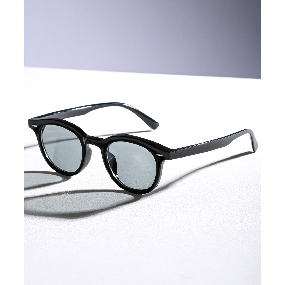 ラグスタイル LUXSTYLE ボスリントンサングラス/ユニセックス UVカット 紫外線対策 ボスリントン ボストン ウェリントン 度なし 小顔効果 （ライトスモーク） ライトスモーク