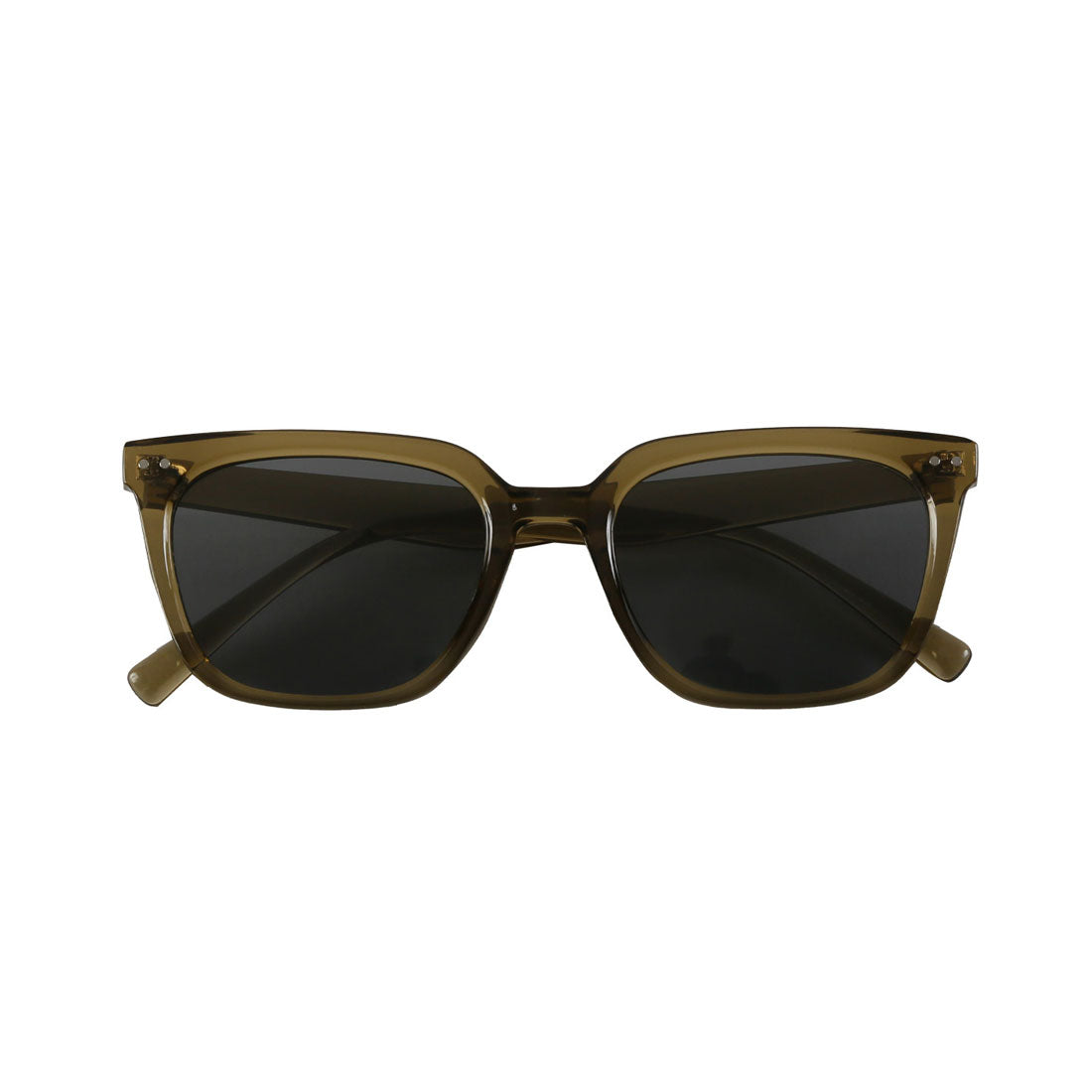 ラグスタイル LUXSTYLE スクエアウェリントンサングラス/ウェリントンサングラス ユニセックス UVカット 紫外線カット スクエアサングラス スクエアフレーム （クリアベージュ×ライトブラウン） クリアベージュ×ライトブラウン