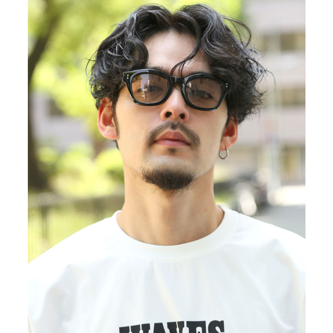 ラグスタイル LUXSTYLE ウェリントンサングラス/ユニセックス UVカット 紫外線対策 ウェリントン 度なし 小顔効果 伊達眼鏡 黒縁 デミ クリアフレーム （ブラック×ライトブラウン） ブラック×ライトブラウン