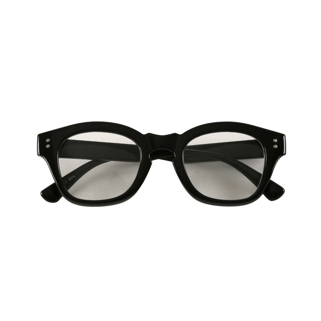ラグスタイル LUXSTYLE ウェリントンサングラス/ユニセックス UVカット 紫外線対策 ウェリントン 度なし 小顔効果 伊達眼鏡 黒縁 デミ クリアフレーム （ブラック×ライトブラウン） ブラック×ライトブラウン
