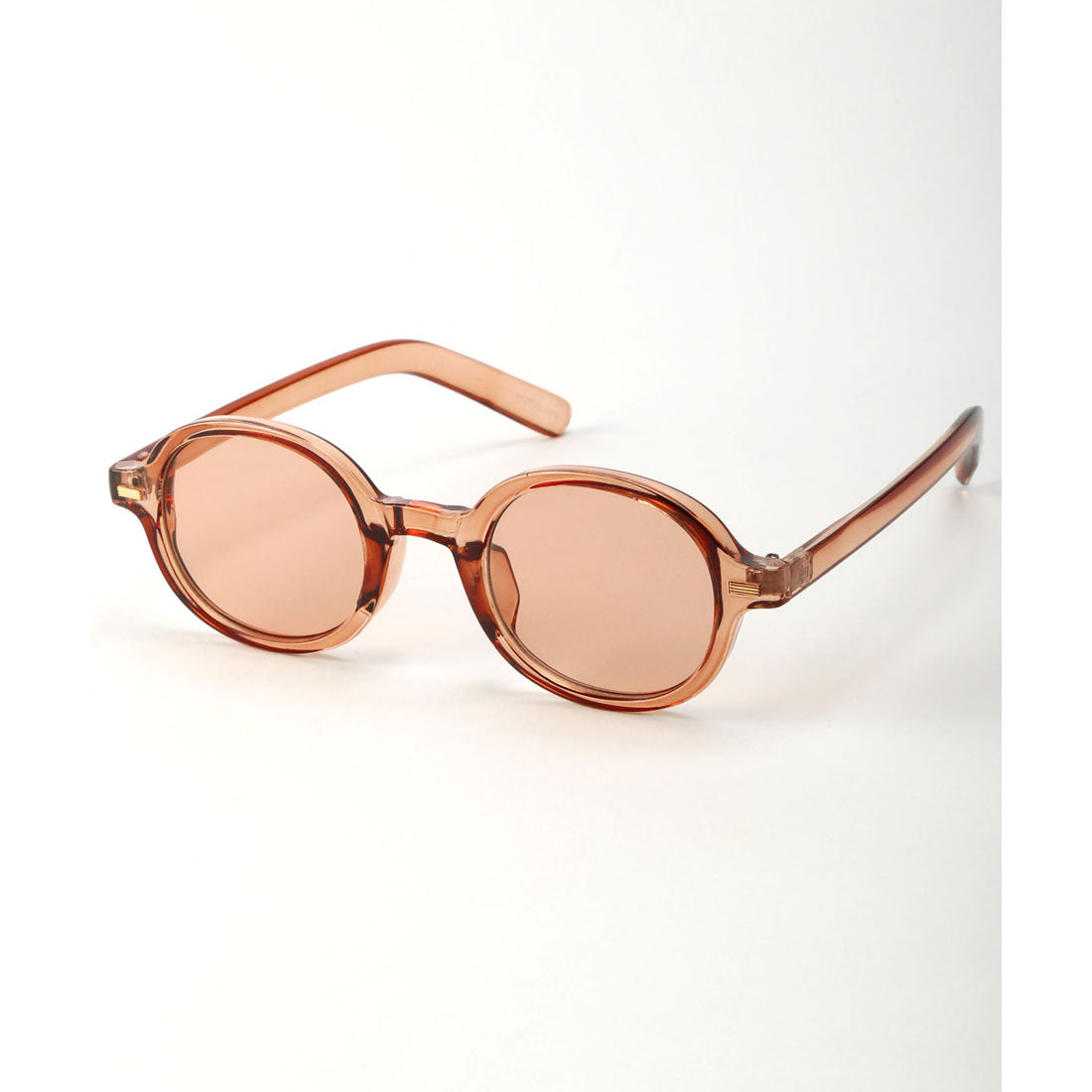 ラグスタイル LUXSTYLE レトロラウンドサングラス/ユニセックス ラウンド 丸い 丸眼鏡 UVカット 紫外線カット レトロ 黒縁 デミ クリアフレーム （ブラック×ブルー） ブラック×ブルー