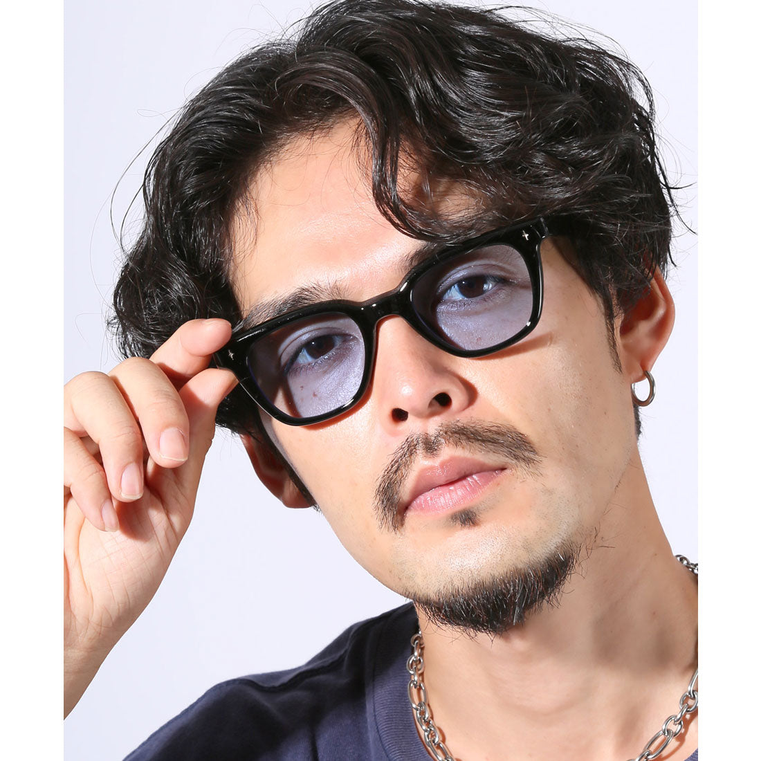 ラグスタイル LUXSTYLE ウェリントンサングラス/ユニセックス ウェリントン UVカット 紫外線カット 黒縁 クリアフレーム 小顔効果 おしゃれ （クリアブラウン×ブラウンハーフ） クリアブラウン×ブラウンハーフ