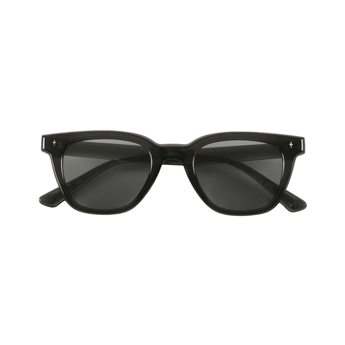 ラグスタイル LUXSTYLE ウェリントンサングラス/ユニセックス ウェリントン UVカット 紫外線カット 黒縁 クリアフレーム 小顔効果 おしゃれ （クリアブラウン×ブラウンハーフ） クリアブラウン×ブラウンハーフ