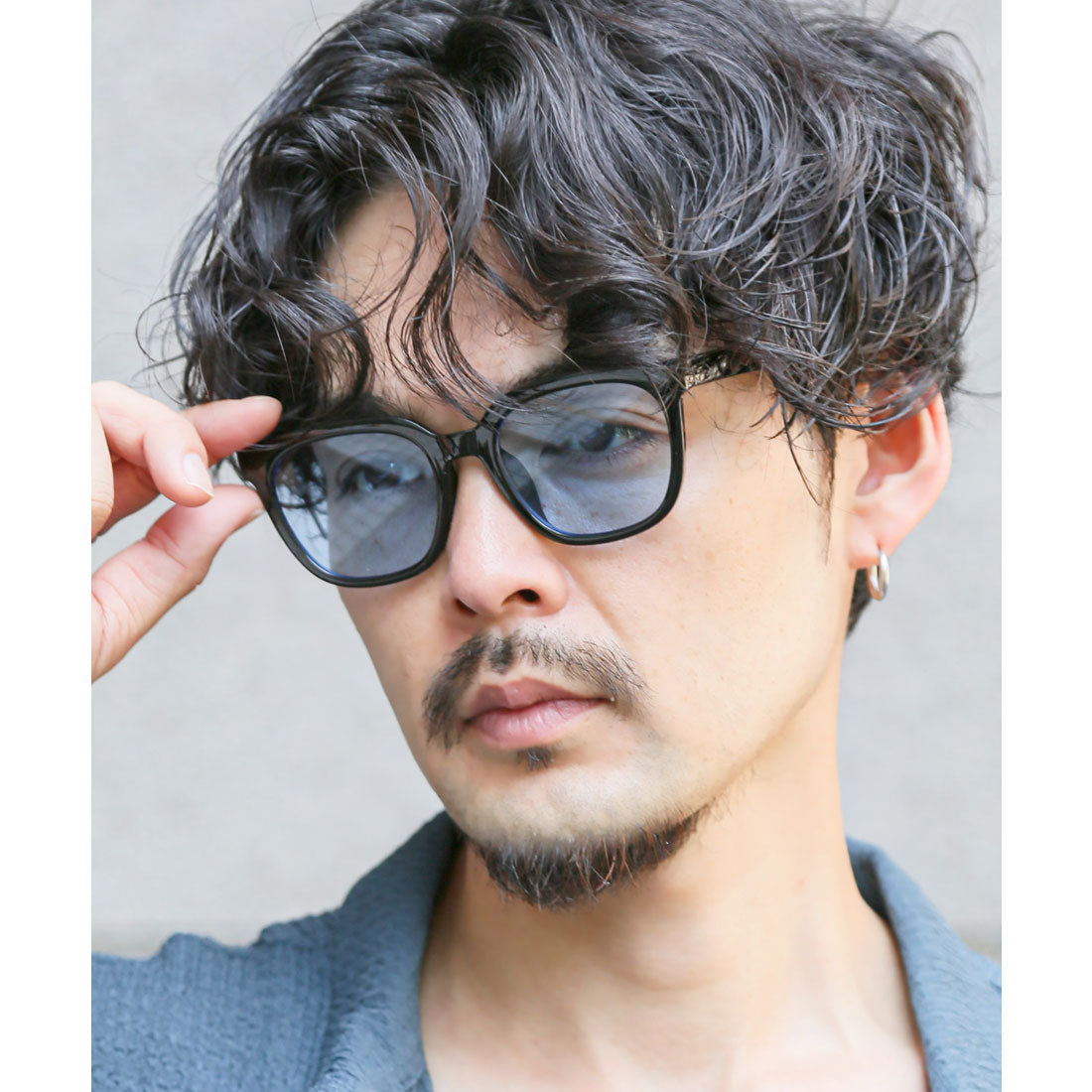 ラグスタイル LUXSTYLE ウェリントンサングラス/ウェリントンサングラス ユニセックス UVカット 紫外線カット ウェリントン カラーレンズ クリアフレーム （ブラック×スモーク） ブラック×スモーク