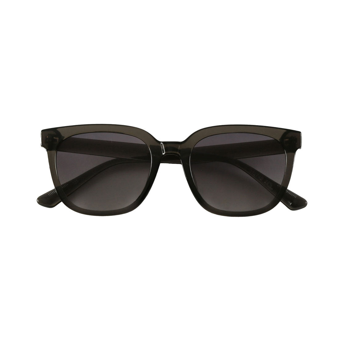 ラグスタイル LUXSTYLE ウェリントンサングラス/ウェリントンサングラス ユニセックス UVカット 紫外線カット ウェリントン カラーレンズ クリアフレーム （ブラック×スモーク） ブラック×スモーク