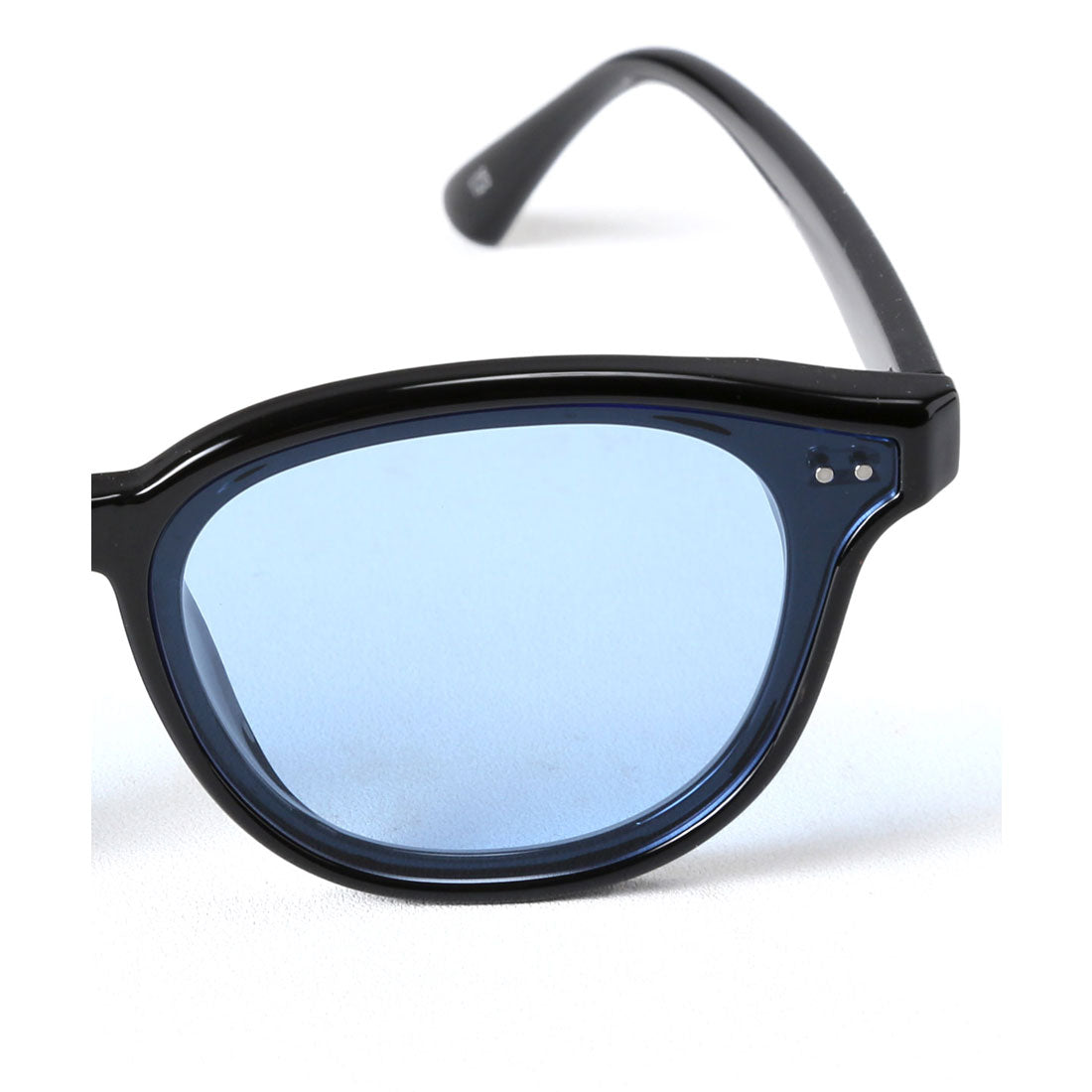 ラグスタイル LUXSTYLE ボスリントンサングラス/ユニセックス UVカット 紫外線カット ボストンサングラス ウェリントンサングラス カラーレンズ （ブラック×ライトブルー） ブラック×ライトブルー