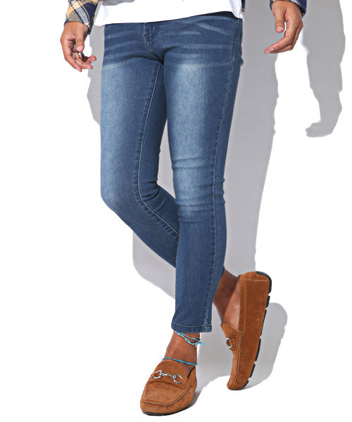 ラグスタイル LUXSTYLE スーパーストレッチスキニーデニムアンクルパンツ/アンクルパンツ メンズ クロップドパンツ スキニー デニム パンツ ストレッチ （ダークブルー） ダークブルー