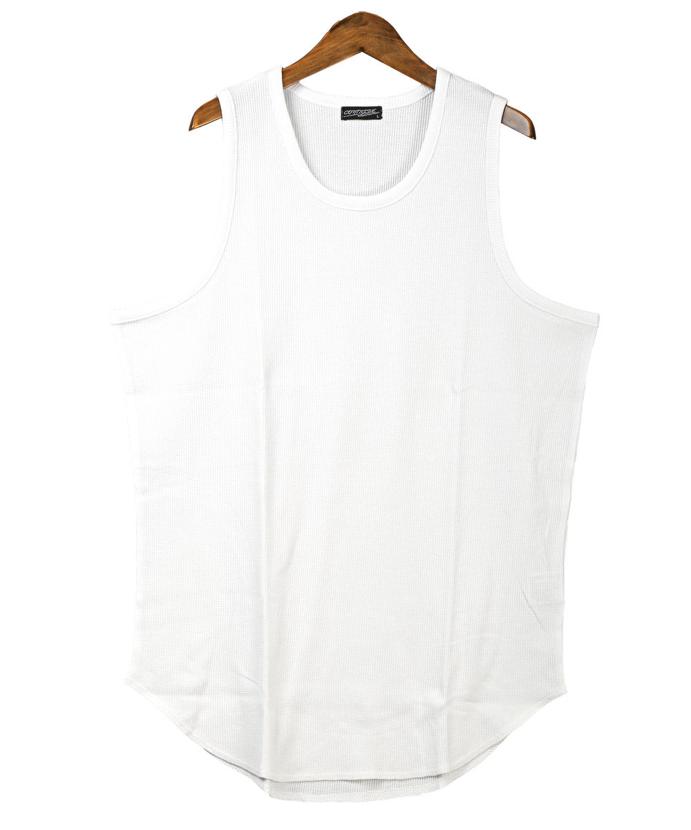 ラグスタイル LUXSTYLE ワッフルタンクトップ/メンズタンクトップ ノースリーブ Tシャツ トップス ワッフル 無地 夏 インナー 肌着 袖なし