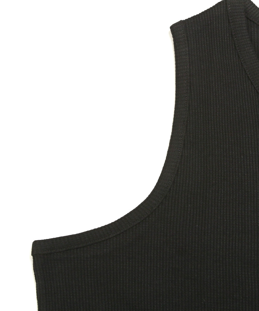ラグスタイル LUXSTYLE ワッフルタンクトップ/メンズタンクトップ ノースリーブ Tシャツ トップス ワッフル 無地 夏 インナー 肌着 袖なし