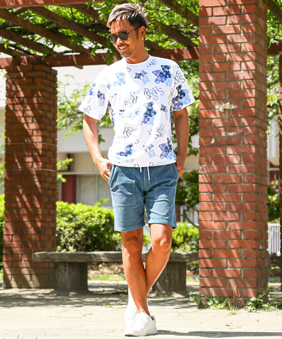 ラグスタイル LUXSTYLE サマーコーデュロイベイカーショーツ/ショートパンツ メンズ コーデュロイ インディゴ 硫化 イージー 膝上 夏 BITTER ビター系 （ライトベージュ） ライトベージュ