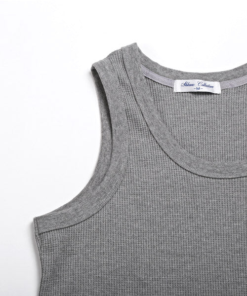 ラグスタイル LUXSTYLE ワッフルタンクトップ/タンクトップ メンズ ワッフル ミディアム丈