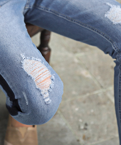 ラグスタイル LUXSTYLE サイドラインスーパーストレッチスキニーデニムアンクルパンツ/スキニー デニム アンクル メンズ ストレッチ サイドライン ダメージ