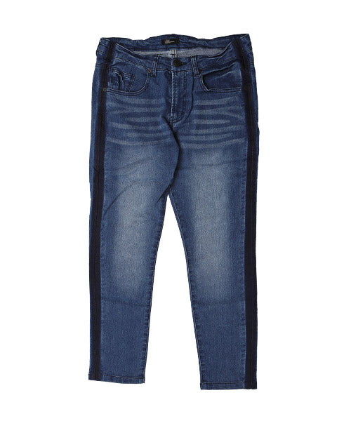 ラグスタイル LUXSTYLE サイドラインスーパーストレッチスキニーデニムアンクルパンツ/スキニー デニム アンクル メンズ ストレッチ サイドライン ダメージ