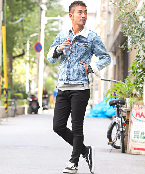 ラグスタイル LUXSTYLE ボアデニムジャケット/ボア デニムジャケット メンズ Gジャン ジージャン アウター BITTER ビター系 秋 冬