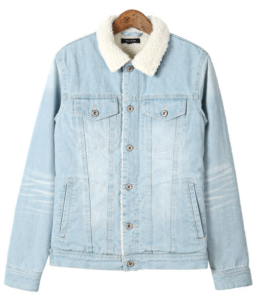 ラグスタイル LUXSTYLE ボアデニムジャケット/ボア デニムジャケット メンズ Gジャン ジージャン アウター BITTER ビター系 秋 冬