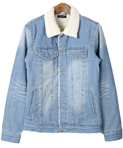 ラグスタイル LUXSTYLE ボアデニムジャケット/ボア デニムジャケット メンズ Gジャン ジージャン アウター BITTER ビター系 秋 冬