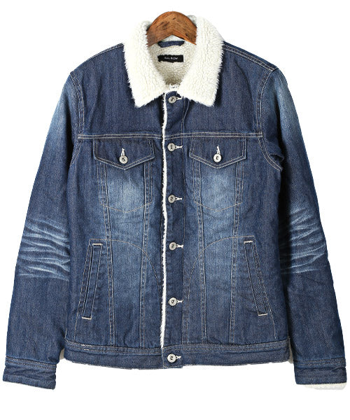 ラグスタイル LUXSTYLE ボアデニムジャケット/ボア デニムジャケット メンズ Gジャン ジージャン アウター BITTER ビター系 秋 冬