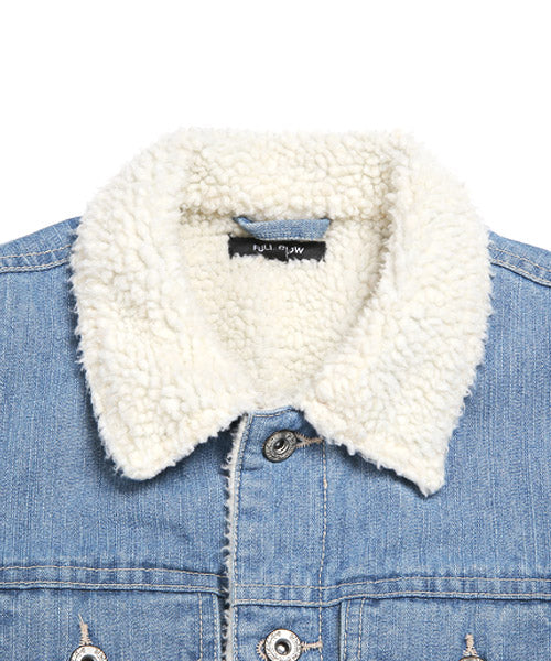 ラグスタイル LUXSTYLE ボアデニムジャケット/ボア デニムジャケット メンズ Gジャン ジージャン アウター BITTER ビター系 秋 冬