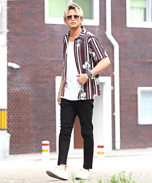 ラグスタイル LUXSTYLE ハードダメージ加工カットオフアンクルデニムスキニーパンツ/デニム パンツ スキニー アンクル ダメージ カットオフ