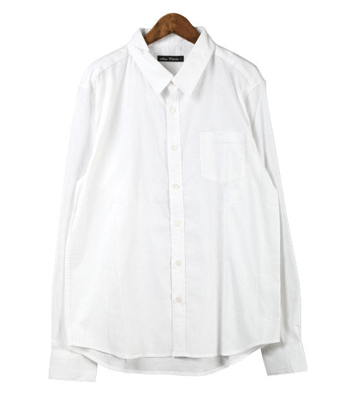 ラグスタイル LUXSTYLE パナマ織りレギュラーカラーシャツ/長袖シャツ メンズ パナマ織り チェック柄 ストライプ柄 無地