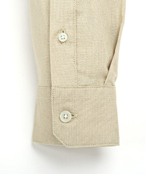 ラグスタイル LUXSTYLE パナマ織りレギュラーカラーシャツ/長袖シャツ メンズ パナマ織り チェック柄 ストライプ柄 無地