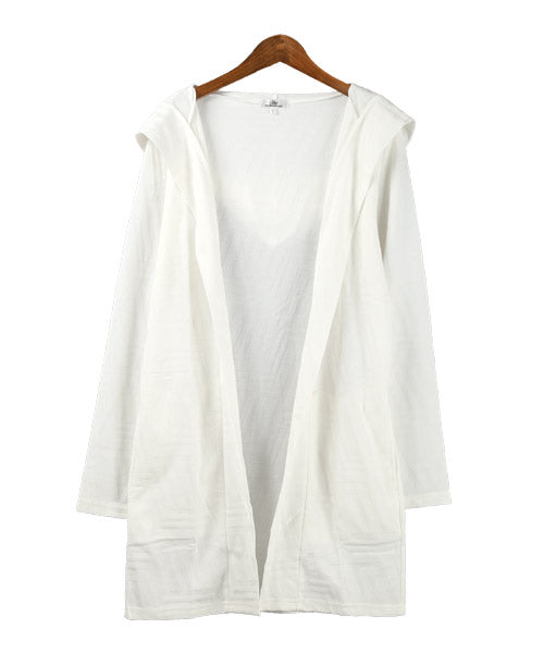 ラグスタイル LUXSTYLE 幾何学柄フード付きガウン/カーディガン メンズ ガウン フード ジャガード ロング丈 幾何学