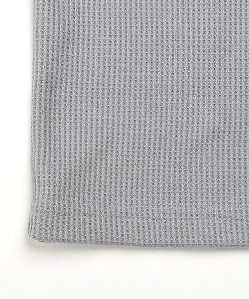 LUXSTYLE Waffle Henley Neck Long Sleeve T-Shirt / Long T Men's Henley Neck Long Sleeve T-Shirt