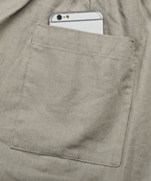 ラグスタイル LUXSTYLE ワイドサルエルクロップドパンツ/ハロンパンツ メンズ クロップドパンツ 綿麻 サルエル ワイド （1ベージュ） 1ベージュ