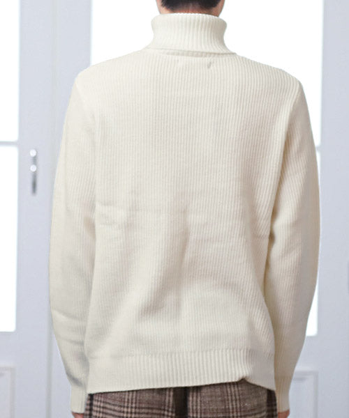 ラグスタイル LUXSTYLE 7G片畦タートルネックニット/ニット メンズ タートルネック セーター ウォッシャブル 形状安定