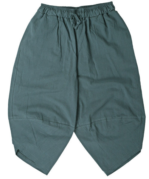 ラグスタイル LUXSTYLE 綿麻ワイドクロップドパンツ/クロップドパンツ メンズ サルエル ハロンパンツ 綿麻 ワイド （05チャコール） 05チャコール
