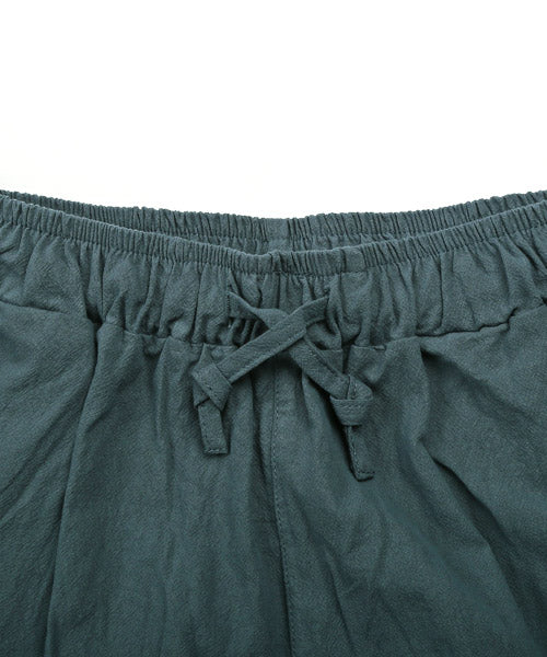 ラグスタイル LUXSTYLE 綿麻ワイドクロップドパンツ/クロップドパンツ メンズ サルエル ハロンパンツ 綿麻 ワイド （05チャコール） 05チャコール