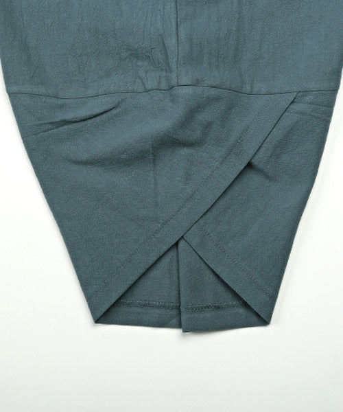 ラグスタイル LUXSTYLE 綿麻ワイドクロップドパンツ/クロップドパンツ メンズ サルエル ハロンパンツ 綿麻 ワイド （05チャコール） 05チャコール