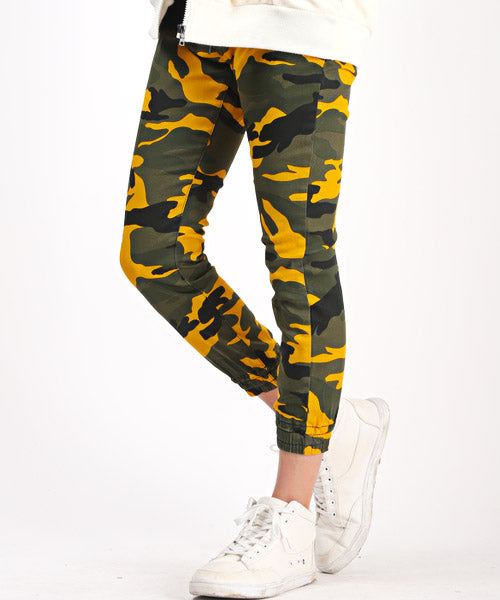 ラグスタイル LUXSTYLE 迷彩ジョガーパンツ/ジョガーパンツ メンズ 迷彩柄 カモフラ 総柄 パンツ,55イエロー