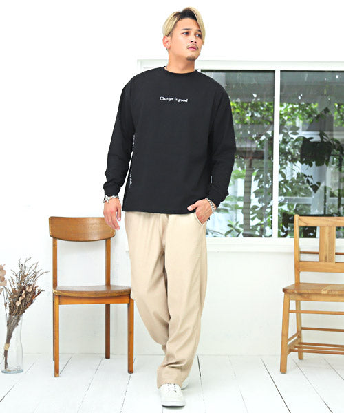 ラグスタイル LUXSTYLE PU合皮ワイドパンツ/ワイドパンツ メンズ PUレザー フェイクレザー レザーパンツ