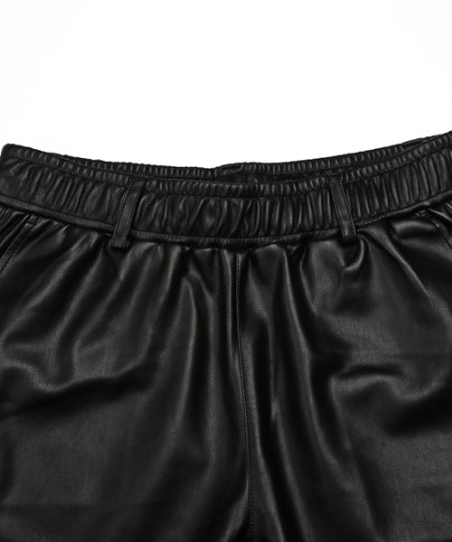 ラグスタイル LUXSTYLE PU合皮ワイドパンツ/ワイドパンツ メンズ PUレザー フェイクレザー レザーパンツ