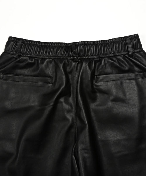ラグスタイル LUXSTYLE PU合皮ワイドパンツ/ワイドパンツ メンズ PUレザー フェイクレザー レザーパンツ