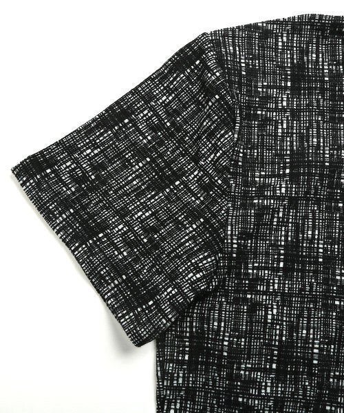 ラグスタイル LUXSTYLE モザイクジャガードハーフジップ半袖ポロシャツ/ポロシャツ メンズ モザイクジャガード 半袖 ハーフジップ BITTER ビター系