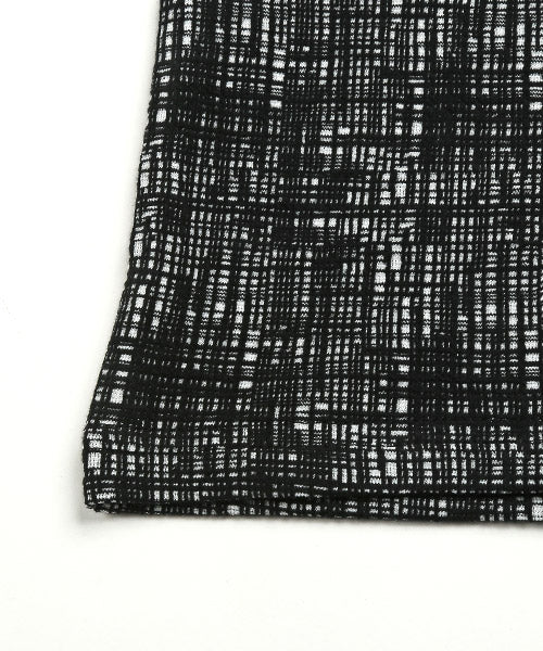 ラグスタイル LUXSTYLE モザイクジャガードハーフジップ半袖ポロシャツ/ポロシャツ メンズ モザイクジャガード 半袖 ハーフジップ BITTER ビター系