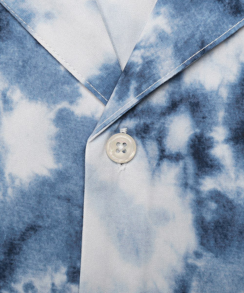 ラグスタイル LUXSTYLE タイダイ風プリントオープンカラー半袖BIGシャツ/半袖シャツ メンズ オープンカラー ビッグシルエット タイダイ プリント