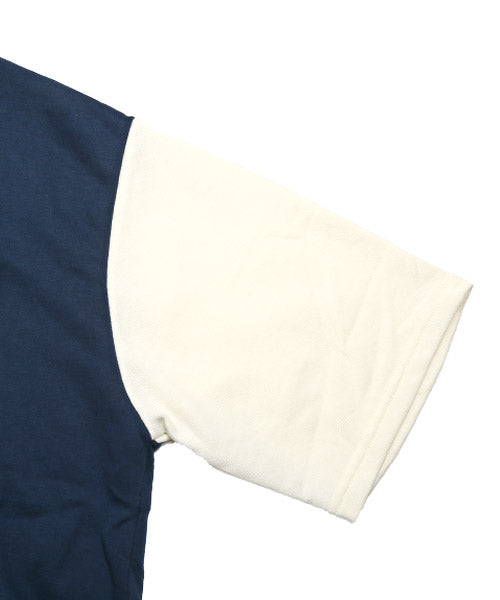 ラグスタイル LUXSTYLE T/Cミニ裏毛ワッペン半袖スタジャン/スタジャン メンズ 半袖 アウター サガラ刺繍 ワッペン ロゴ