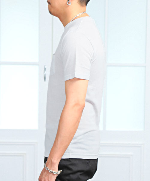 ラグスタイル LUXSTYLE 無地ポケット付きクルーネック半袖Tシャツ/Tシャツ メンズ 半袖 レディース ポケット 無地 ポケT