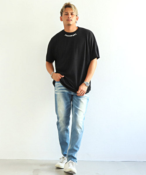 ラグスタイル LUXSTYLE バックロゴ半袖BIGTシャツ×無地ロンTアンサンブル/Tシャツ 半袖 長袖 メンズ アンサンブル レイヤード 2枚組 セット